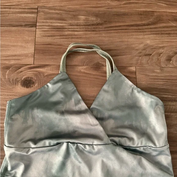 Beyond Yoga Teal Tie-Dye Leggings and Bra Set - Picture 5 of 5